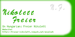 nikolett freier business card